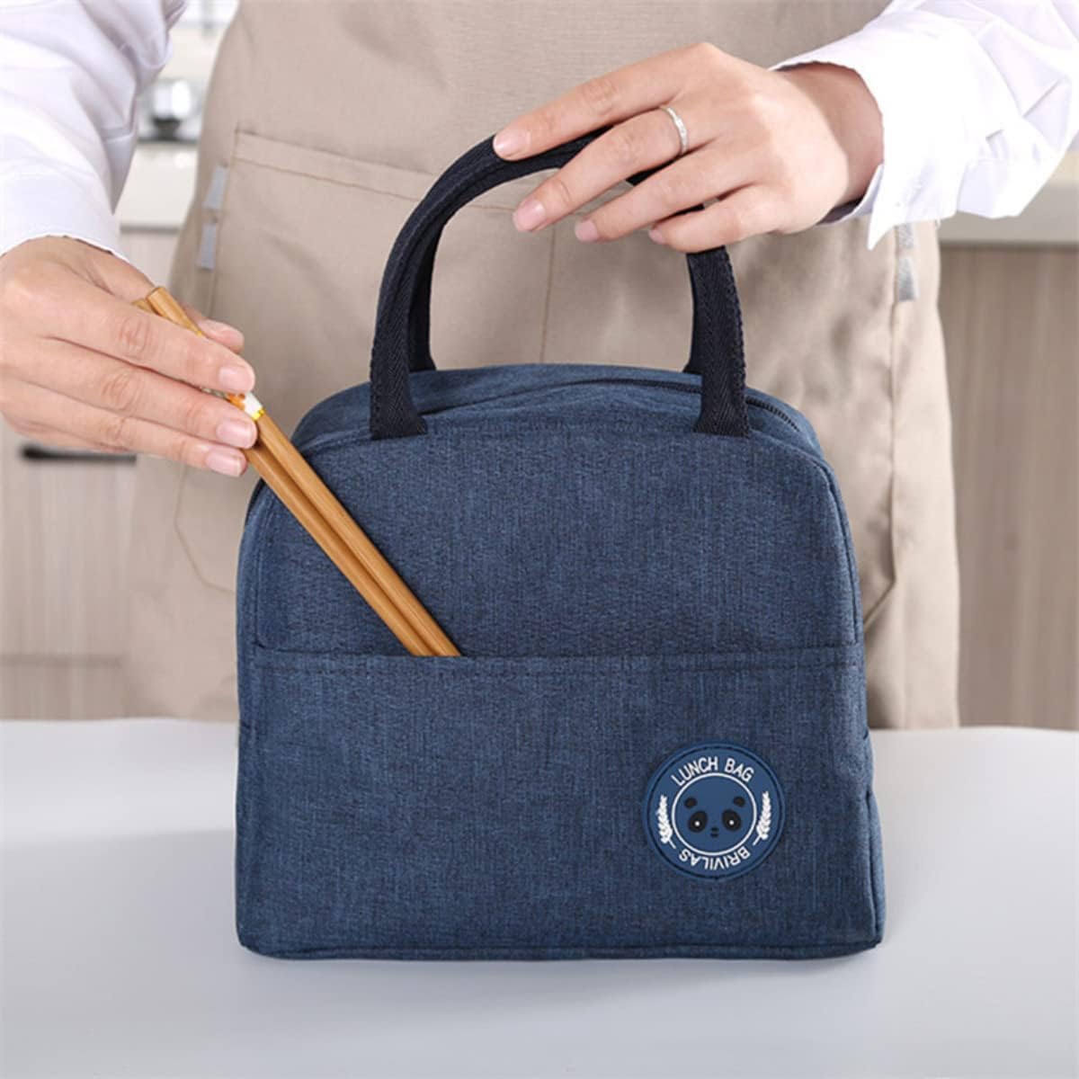 Bolsa Marmiteira Térmica Reutilizável Trabalho Azul (5M-DC4W-N3ZO)